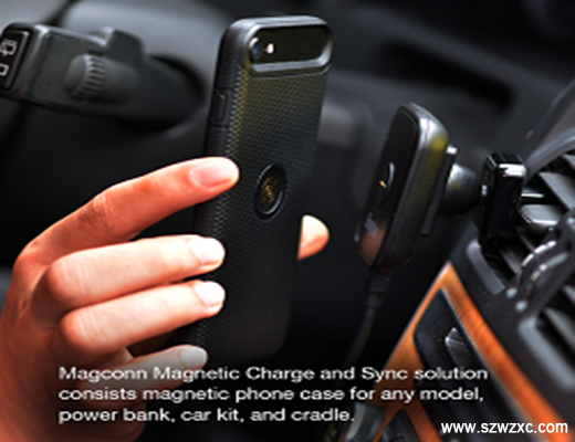 Magnetic suction charging and data transfer technology